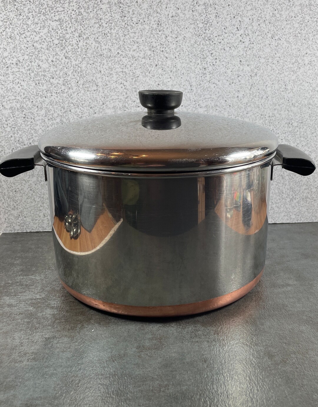 6 Quart Revere Ware Copper Bottom Pot Vintage Cookware Etsy