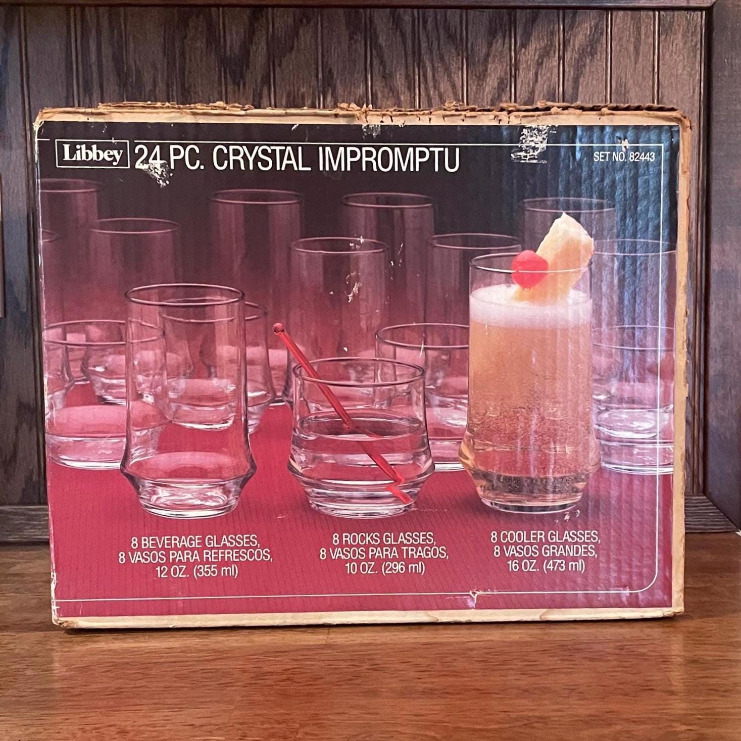 24 Piece Libbey Impromptu Drinkware - Vintage Drinking Glasses - Vintage  Barware - Retro 1970's - Unused in Original Box - Etsy