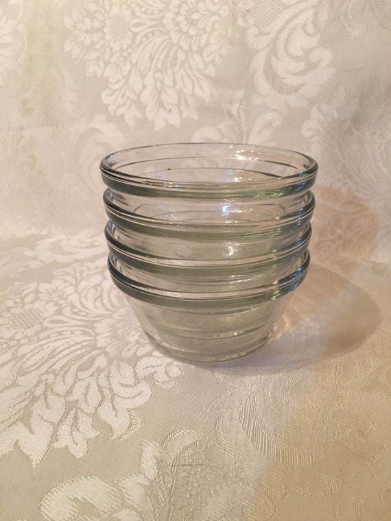 Small Clear Glass Cup Set of 6 Small Bowls By. Anchor Custard Cup