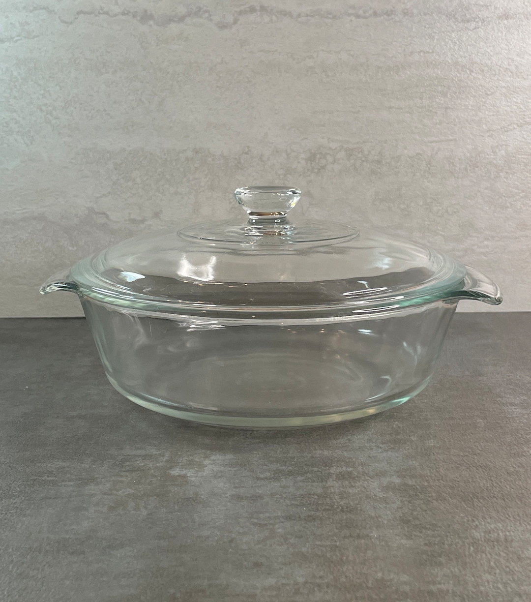 Vintage Fire King Clear 2 Quart Glass Casserole Dish Glass Etsy
