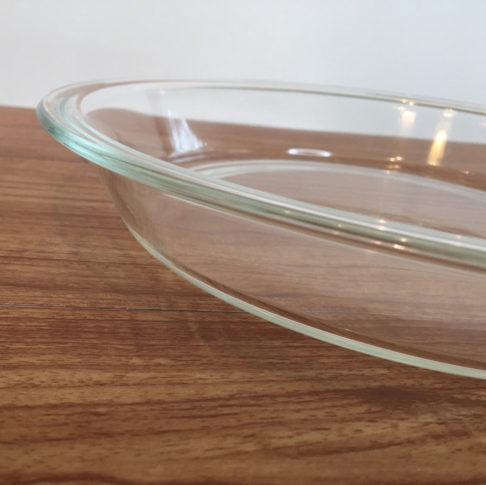 Pyrex 10 High Deep Dish Pie Plate Clear Glass Pyrex 210 Etsy
