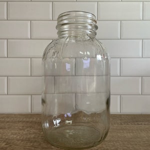 Vintage 1940’s Duraglas Jar - Food Storage Jar - Pantry Jar - Farmhouse Kitchen - Hoosier Kitchen Jar