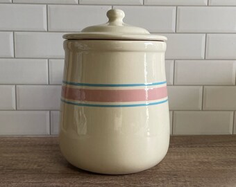 Vintage Large McCoy Cookie Jar - Lidded Crock - Vintage Collectible Pottery - Made in USA - Kitchen Storage