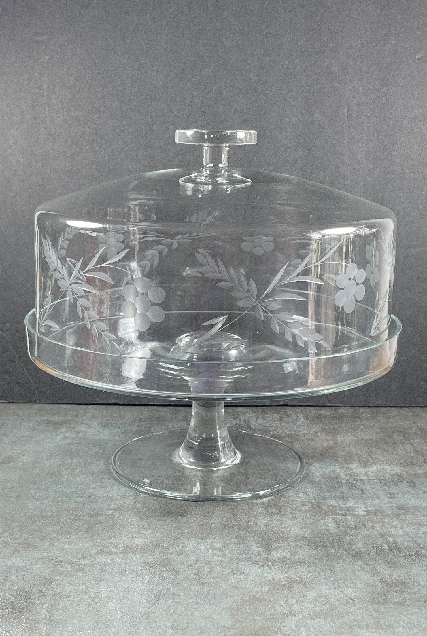 Cake stand with dome vintage -  Italia