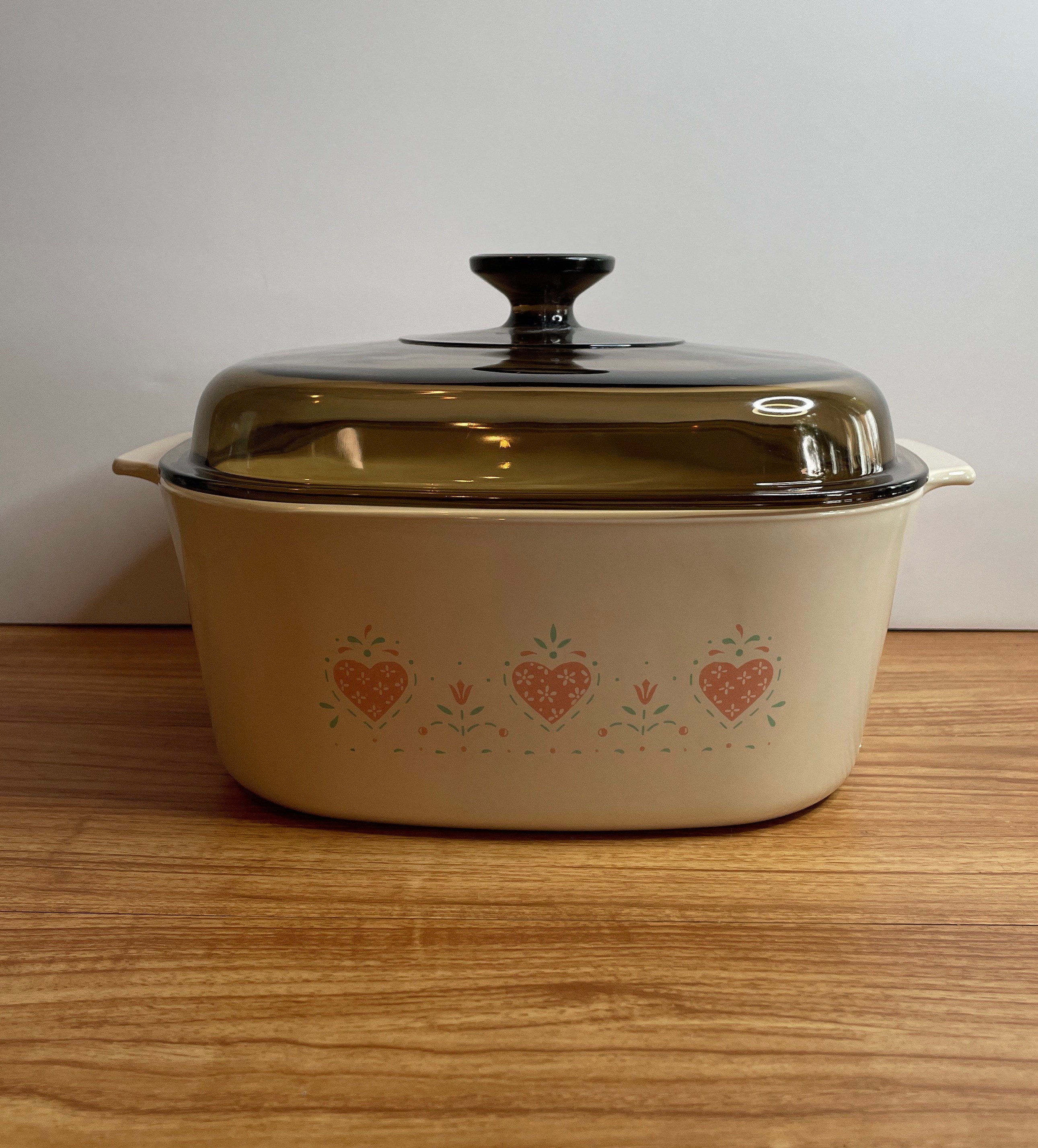 5 Liter Forever Yours Corning Ware Roaster Vintage Dutch Oven Made in USA Glass Ovenware A5B Etsy