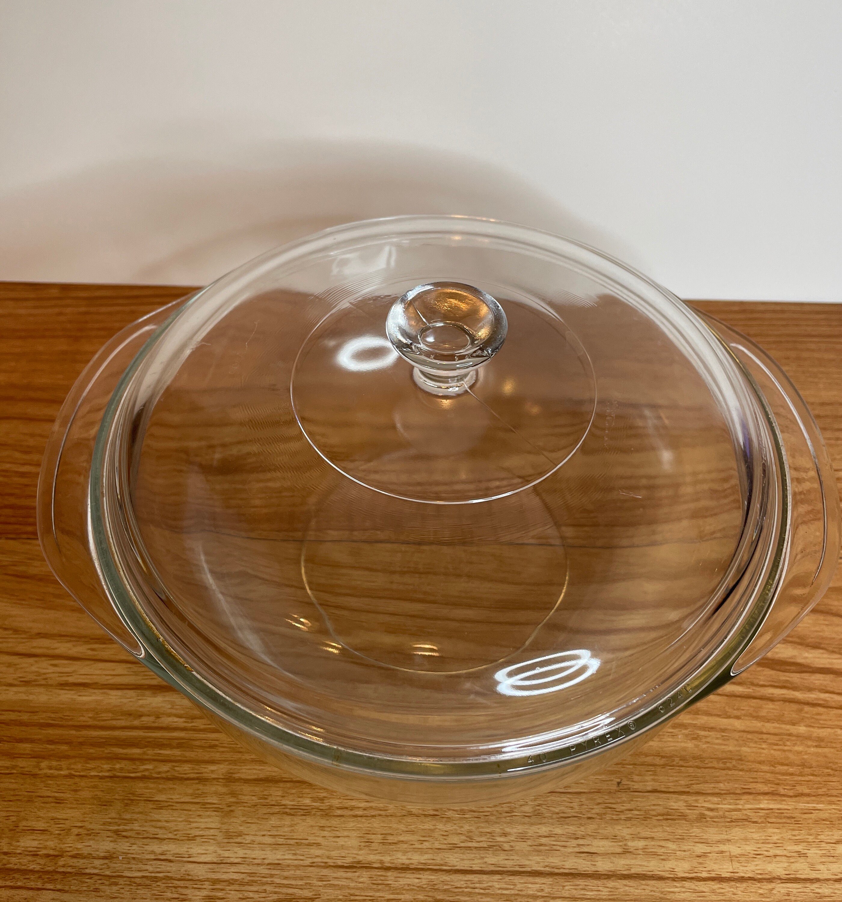 Pyrex 2 Qt 2L clear glass casserole plato con tapa vintage Etsy