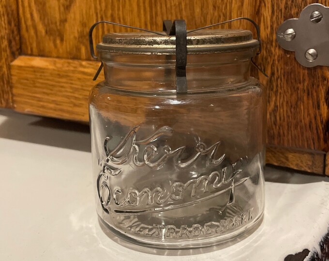 Vintage Kerr Economy Pint Mason Jar Farmhouse Decor Antique Canning