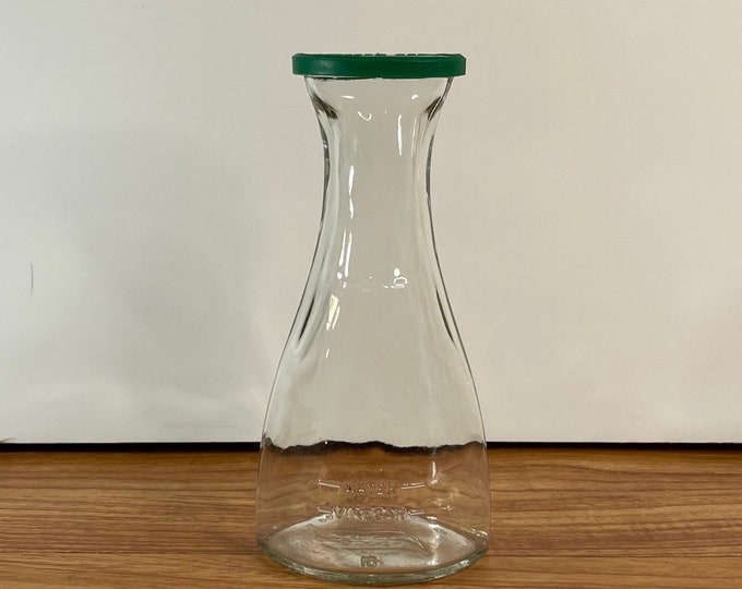 Vintage Good Seasons Glass Cruet Oil and Vinegar Bottle With Plastic