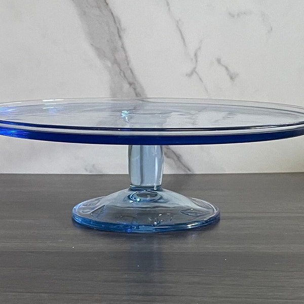 Light Blue Pedestal Cake Plate - Party Decor - Easter Decor