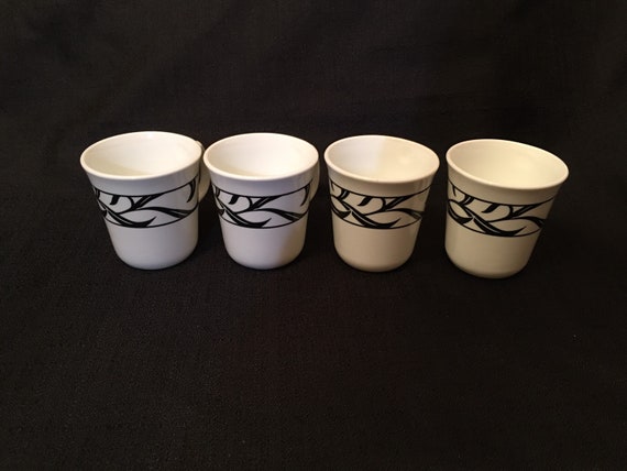 Farmhouse White Mugs, Set of 4