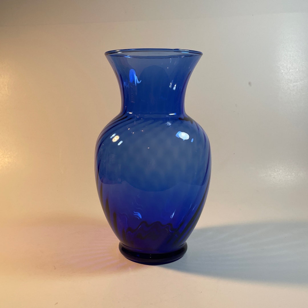 Large Cobalt Blue Vintage Vase Wedding Decor Party Decor Etsy