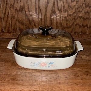 Corning Ware Symphony Liter Casserole Dish With Lid Vintage