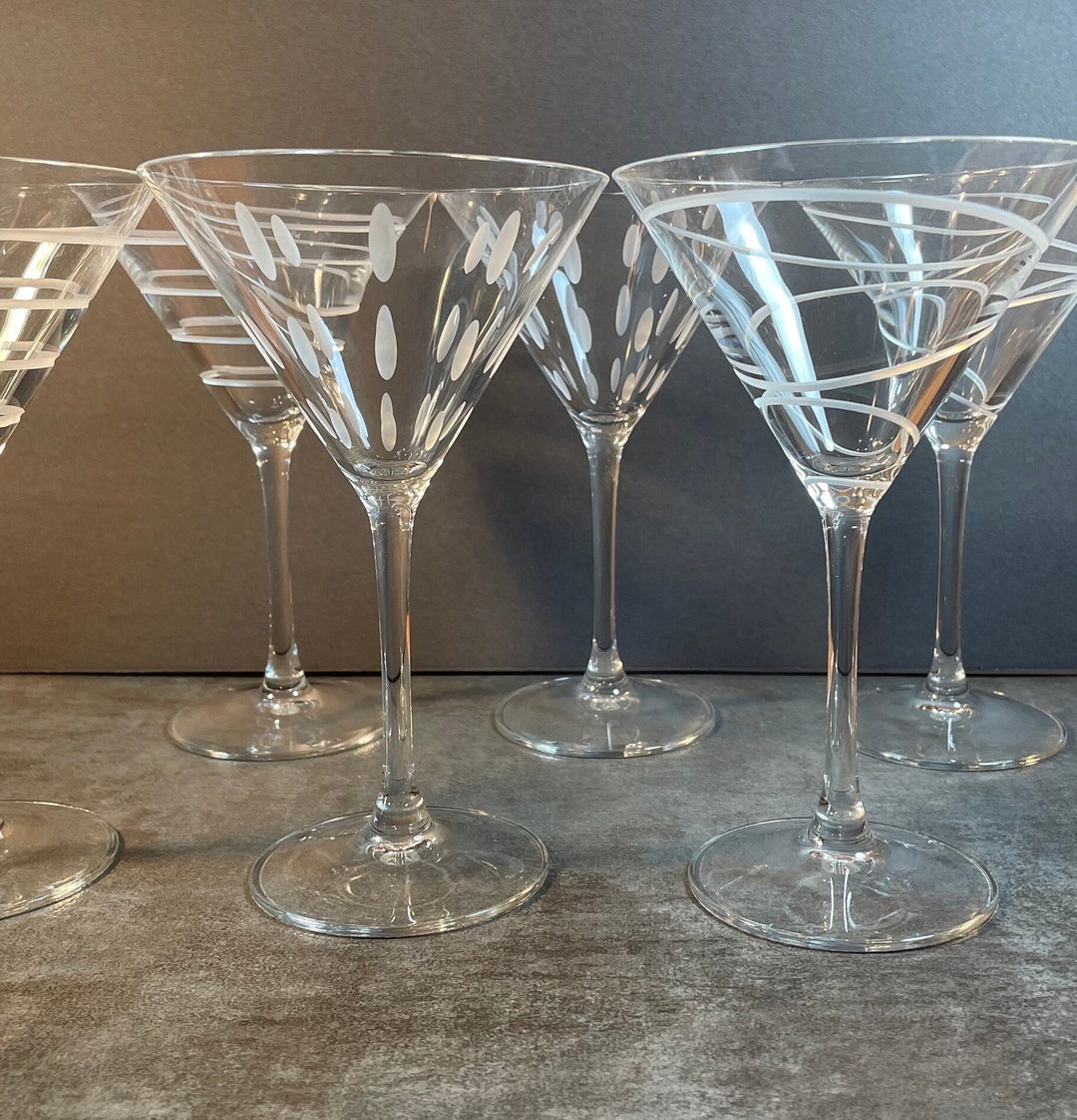 Set of 6 Mikasa Cheers Martini Glasses Wine and Cocktail Etsy