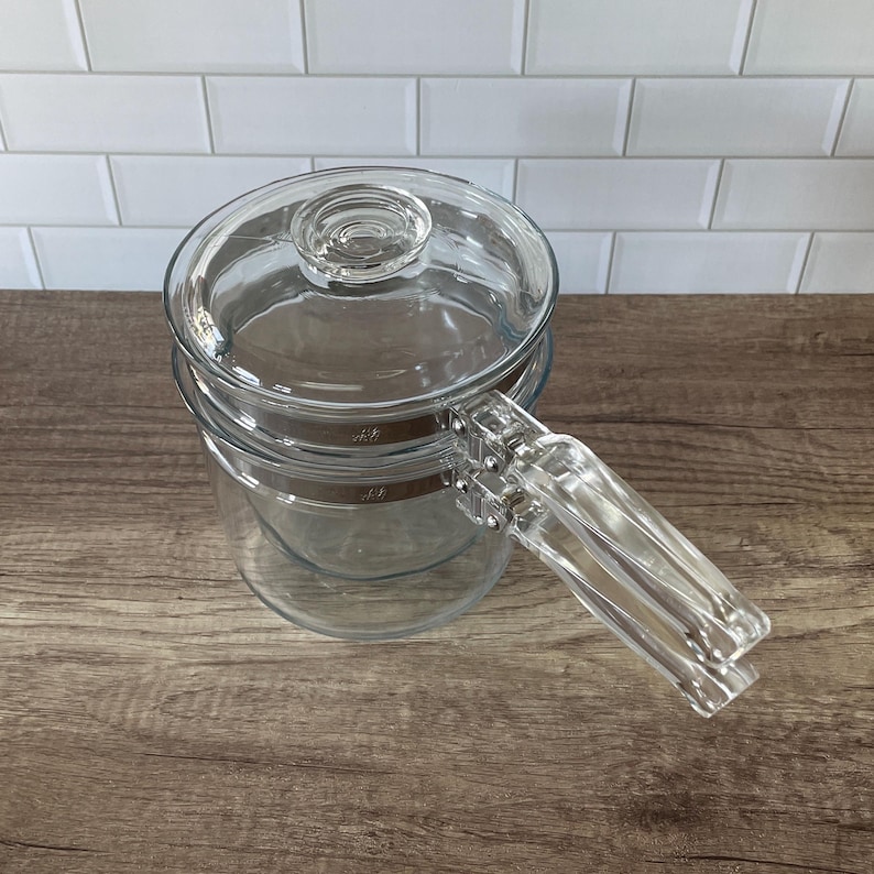 Pyrex Flameware Cookware Pyrex Flameware Double Boiler Insert and Sauce Pot - Vintage 1950’s ...
