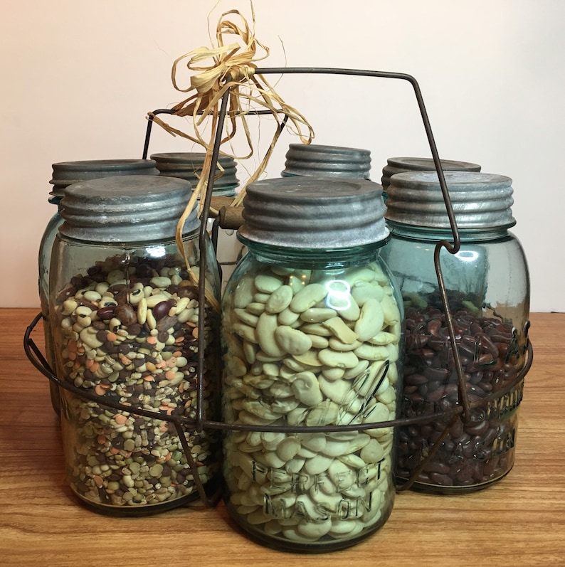 Vintage Canning Jar Display Antique Canning Jars Jar Holder Etsy