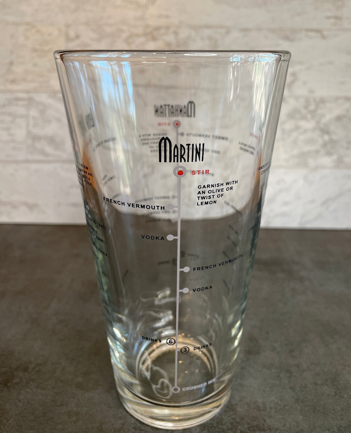 Libbey Duratuff Vintage Bar Measuring Glass with Cocktail Etsy