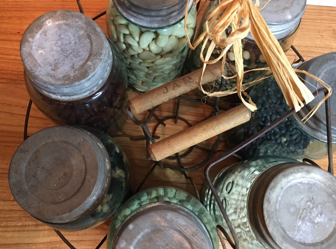 Vintage Canning Jar Display Antique Canning Jars Jar Holder Etsy