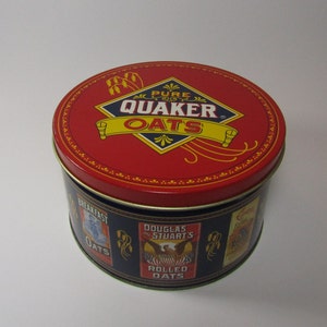 Quaker Oats Tin Vintage Food Tin - Vintage Kitchen Decor