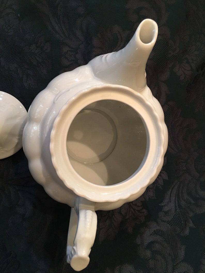 Haas & Czjzek Teapot Vintage White Fine Porcelain Teapot | Etsy