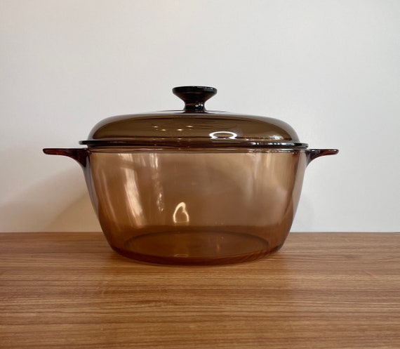 Pyrex 4.5 Liter Fireside Brown Visions Large Dutch Oven 