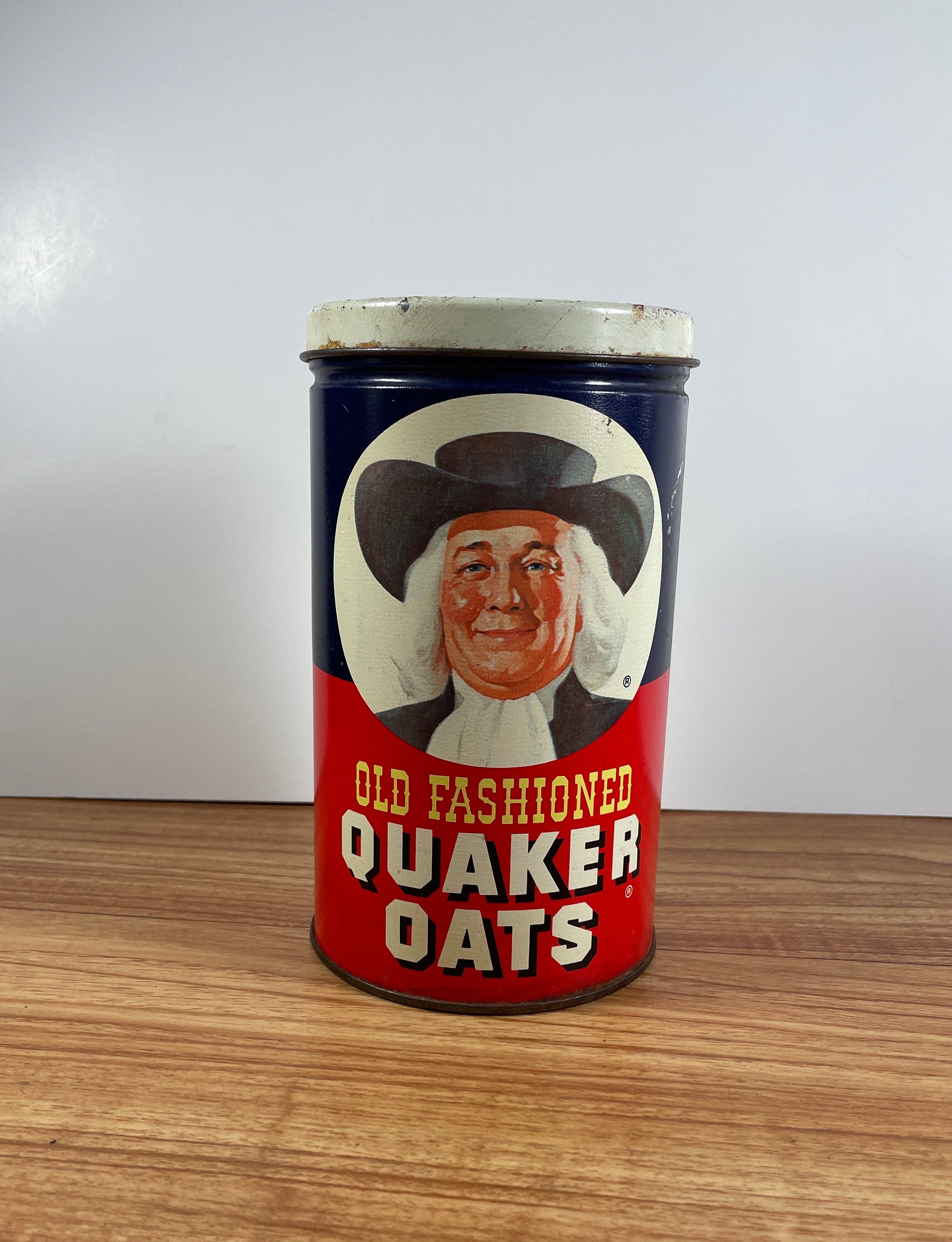 Quaker Oats Tin Vintage Food Tin Vintage Kitchen Decor Etsy