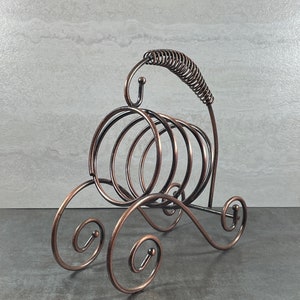 Vintage Copper Wine Bottle Carrier - Wine Rack - Bar Supplies