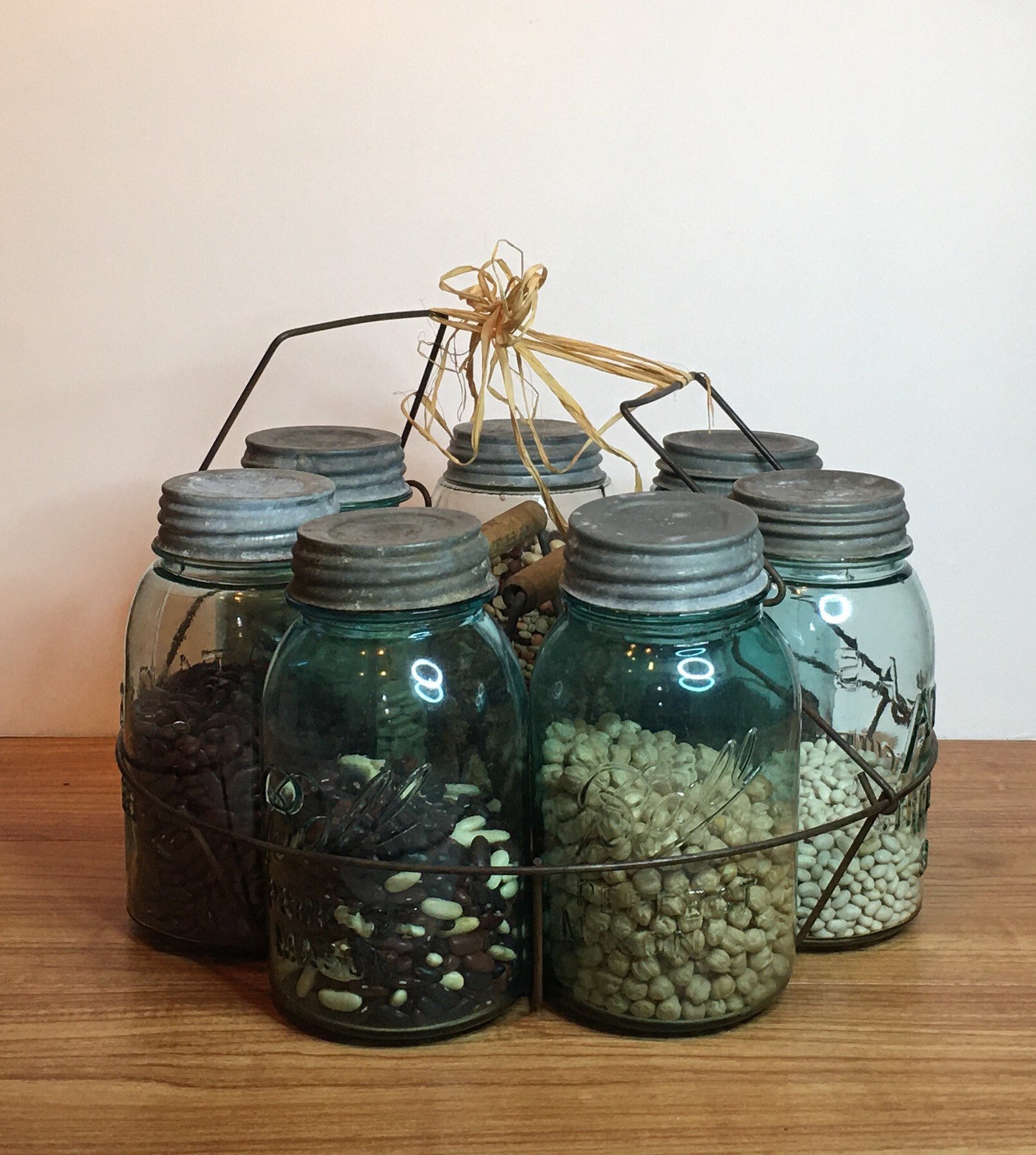 Vintage Canning Jar Display Antique Canning Jars Jar Holder Etsy