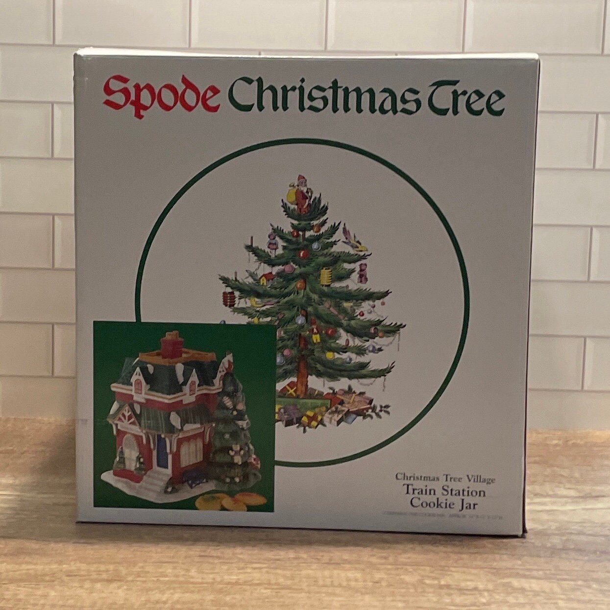 Vintage Spode Christmas Train Cookie Jar - Holiday China