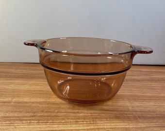 Vintage Corning Ware Pyrex Brown or Amber Visions Glass Cookware