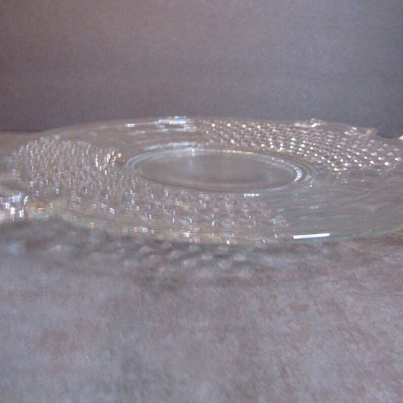 Vintage 11" Hobnail Glass Cake or Serving Plate with Handles Mid Century Kitchen Ware image 5