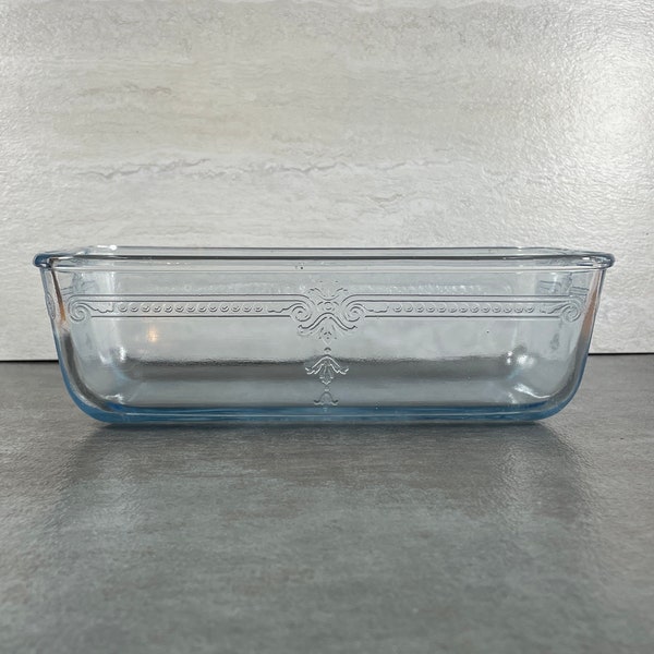 Vintage Loaf Pan - Anchor Hocking Fire King Philbe Sapphire 1940’s Blue Glass Pan - Vintage Bread Pan - Made in USA
