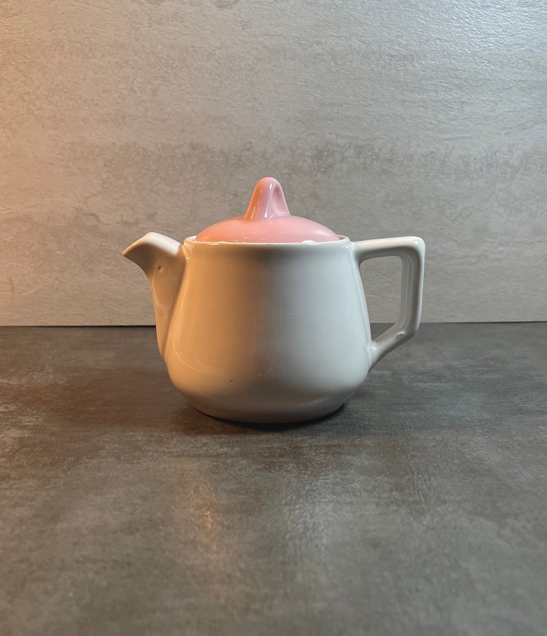 Mini Hall Teapot Vintage Teapot Individual Teapot Restaurant Ware Pink