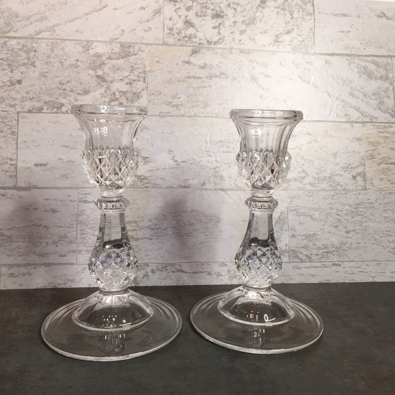 Vintage 24 Lead Crystal Candle Holders Crystal dArques Etsy