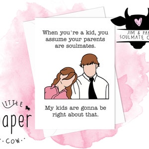 Jim and Pam Card // The Office Card // Jim Halpert // US Office // Anniversary // Personalised Card // Custom Card // Personal Message