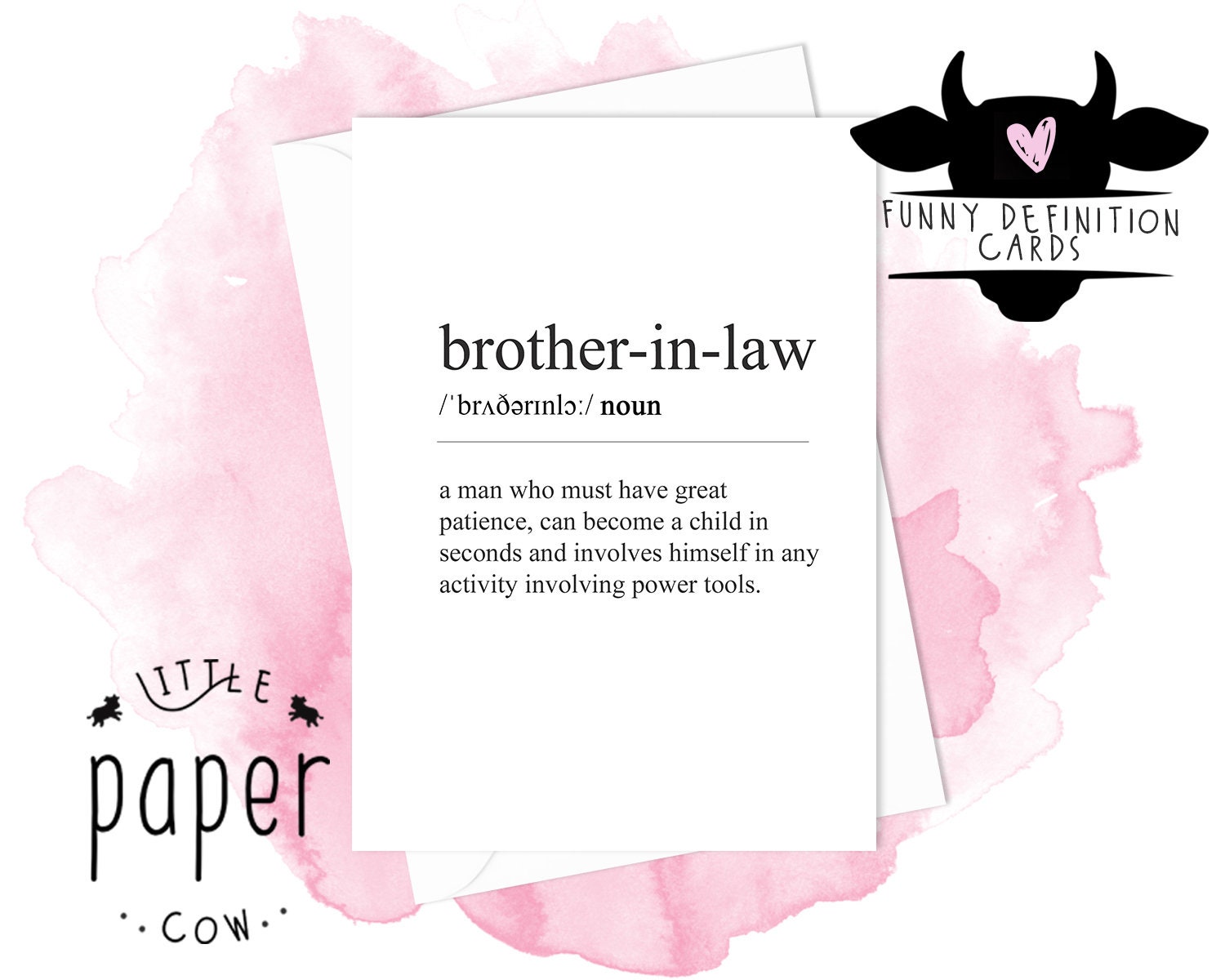 Brotherinlaw Birthday Definition Card // Brother in Law Etsy UK