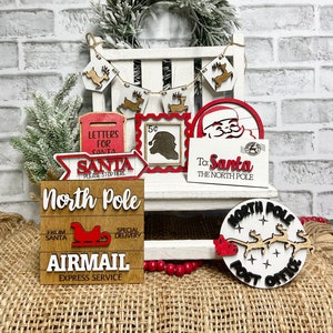 Santa Letter Tier Tray, Christmas Tier Tray Decor, Christmas Home Decor, Santa Tier Tray
