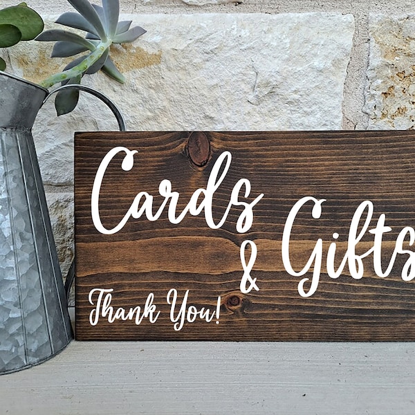 Wedding Cards and Gift Sign, Wooden Wedding Sign, Wedding Decor,Gift Table Sign, Wedding Gift Table Decor, Card Table sign, Birthday