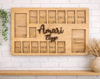 Personalized Kinder to Graduation School Picture Frame,Grade School Photo Frame, Personalized School Picture frame, School Years Photo Frame