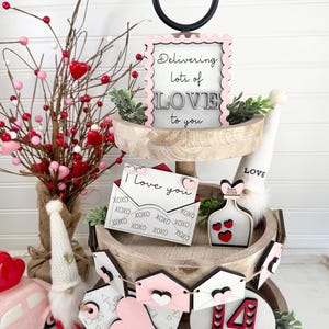 Valentines Tiered Tray Decor