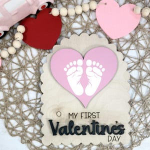 En bois, premier jalon à faire soi-même pour la Saint-Valentin, cartes jalon pour bébé, mes premières vacances, cadeau d'une future maman, cadeau de baby shower, accessoire photo pour bébé
