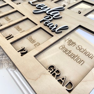 Personalized Pre K to Graduation School Picture Frame,grade School ...