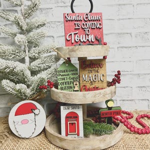 Santa Tier Tray Decor