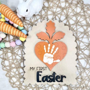 En bois Mon premier jalon pour Pâques, Cartes d'étape pour bébé, Mes premières vacances, Cadeau pour une future maman, Cadeau pour baby shower, Accessoire photo pour bébé