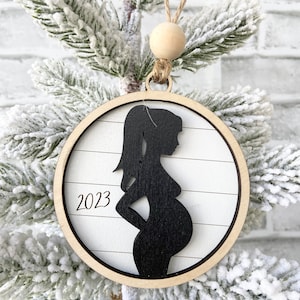 Pregnancy Ornament, Baby Bump's First Christmas, Pregnancy Announcement Ornament