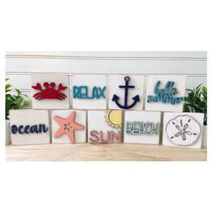Mini Beach Decor, Summer Signs, Coastal Decor, Ocean Decor, Beach House Decor, Small Summer Signs, Seaside Decor, Miniature Coastal Signs