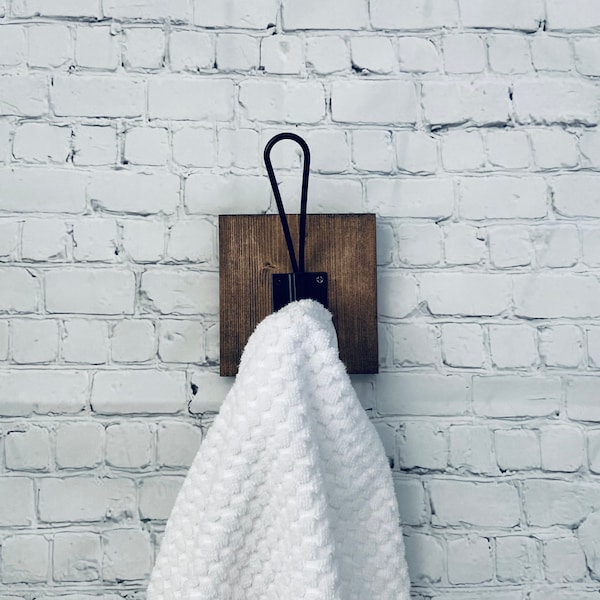 rustic hand towel hook