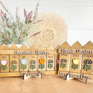 Personalized Wooden Garden Sign for Mom or Grandma, Mother&#39;s Day Gift, Gift for Grandma, Mother&#39;s Day Gift Keepsake