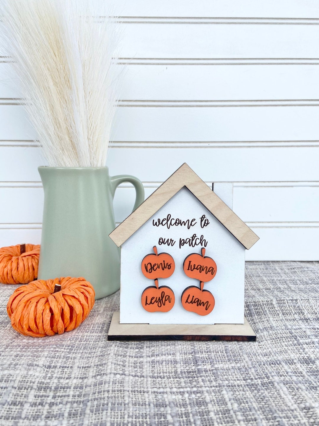 Personalized Fall Pumpkin Patch House, Pumpkin Patch, Family Fall Decor