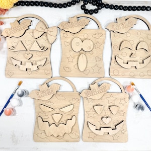 Halloween DIY Painting Kit, Personalized DIY Activity for Kids, Kids Ghost Painting Set, Kids Halloween Party Activity