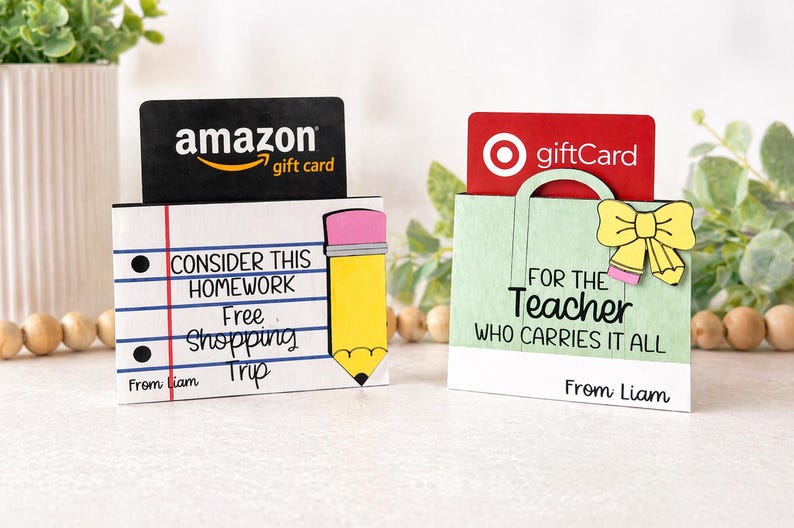 Teacher Appreciation Gift, End of Year Gift Idea, Teacher Gift Card ...